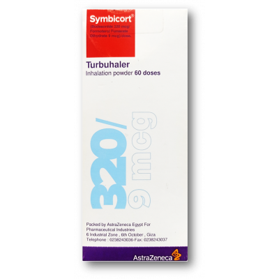 SYMBICORT 320 / 9 MCG/DOSE INHALATION POWDER ( BUDESONIDE + FORMOTEROL FUMARATE ) TURBUHALER 60 DOSES